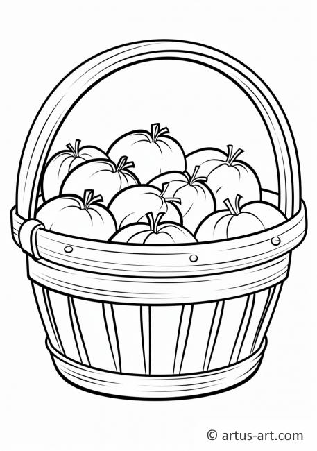 Tomato Basket Coloring Page